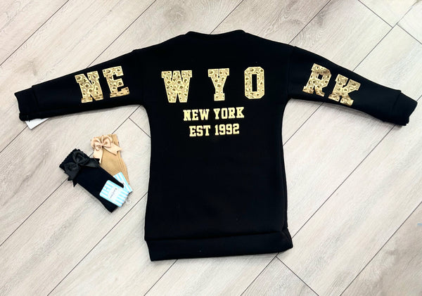 Black New York Jumper Dress