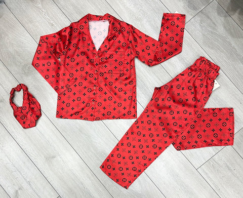 Red Louis Pyjamas & Headband NO EXCHANGE/NO RETURN