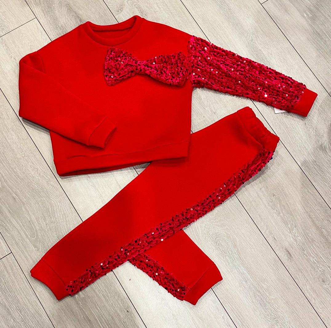 Red Bellona Bow Tracksuit