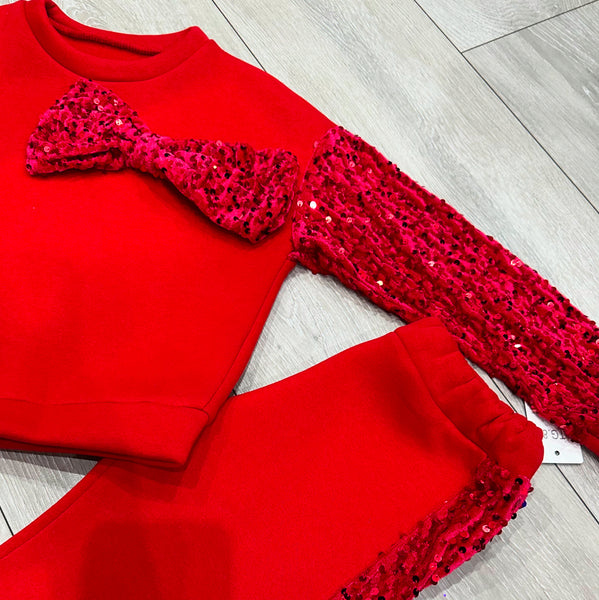 Red Bellona Bow Tracksuit