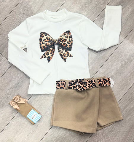 Beige Medea Skort Set