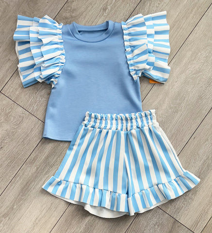 Blue Maliyah Shorts Set