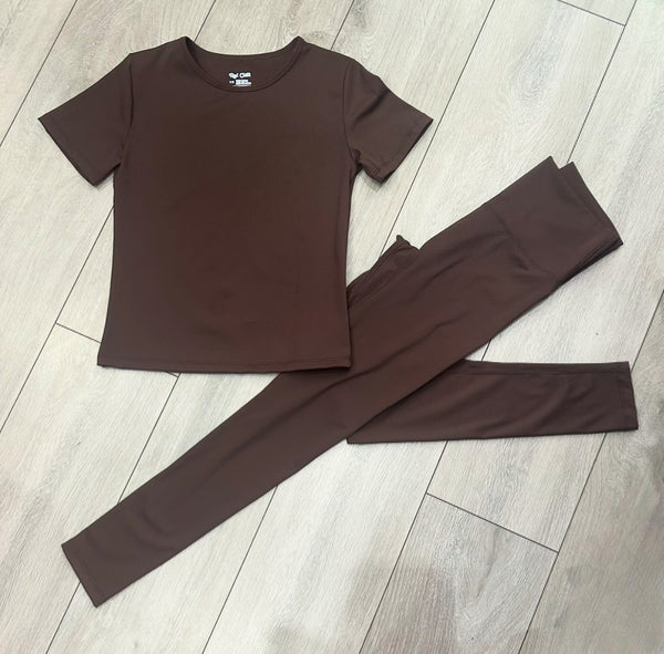 Teenage/Ladies Brown Adaline Gym Set