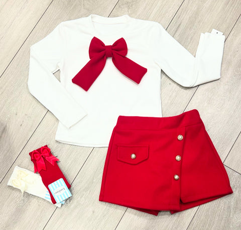 Red Jevon Skort Set