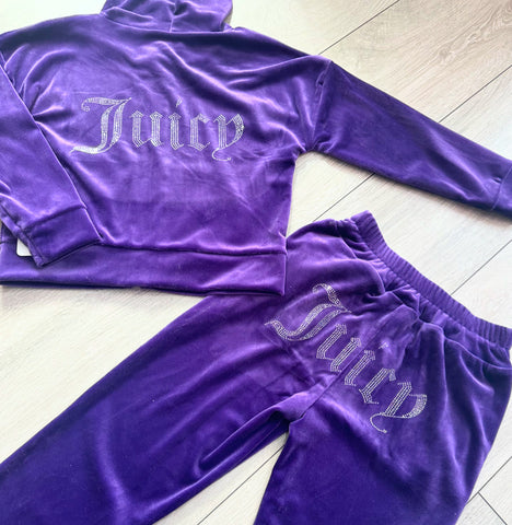 Teenage/Ladies Purple Juicy Studded Tracksuit