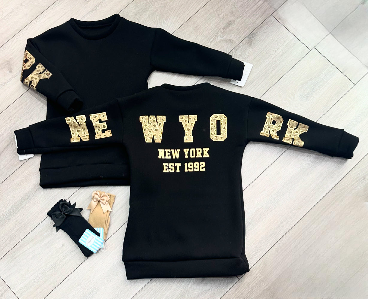 Black New York Jumper Dress