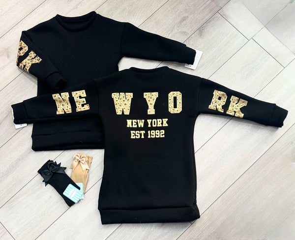 Black New York Jumper Dress