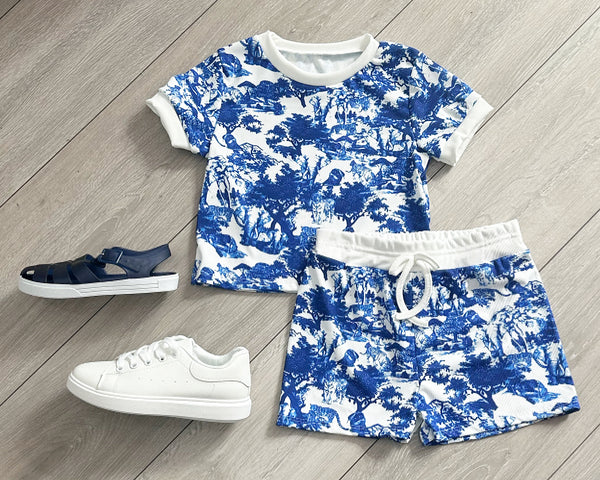 Royal Blue Fifi Shorts Set