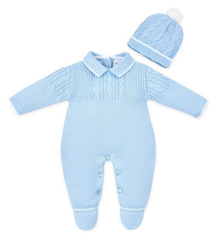 Blue Jaya Knitted Romper & Hat