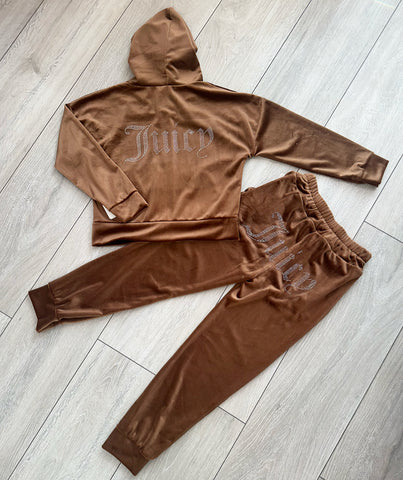 Brown Juicy Studded Tracksuit