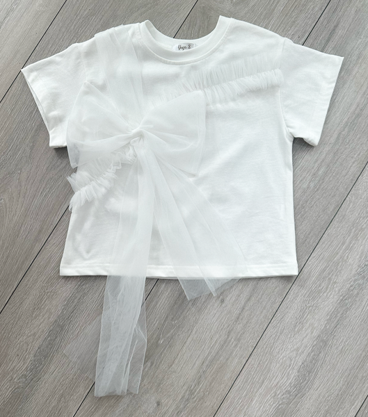 White Stasia Bow Top