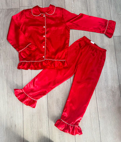 Red Celyn Frill Pyjama's NO EXCHANGE/NO REFUND