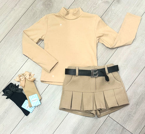 Beige Piper Skort Set