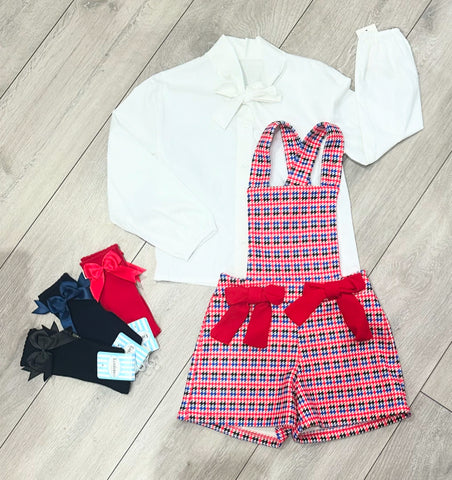 Red & Blue Orella Playsuit & Shirt