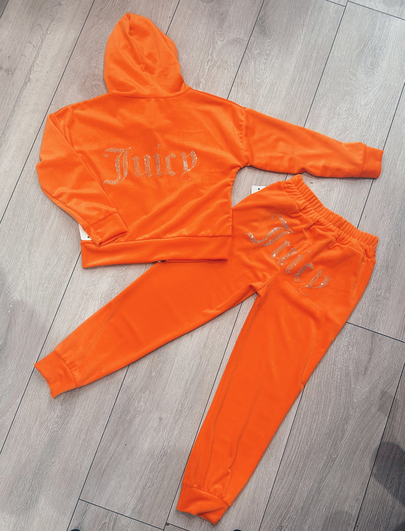 Orange Juicy Studded Tracksuit