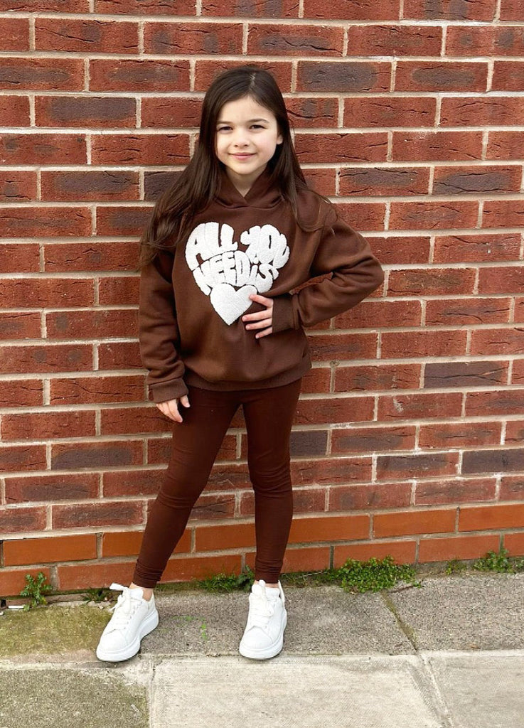 Girls brown outlet hoodie