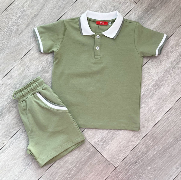 Dark Green Lucien Shorts Set