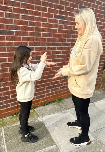 Ladies Beige Yoga Hoodie