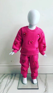 Cerise Pink Amelie Bow Tracksuit