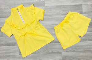 Yellow Melody Shorts Set