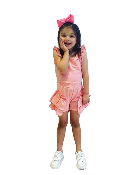 Pink Willow Shorts Set