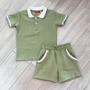 Dark Green Lucien Shorts Set