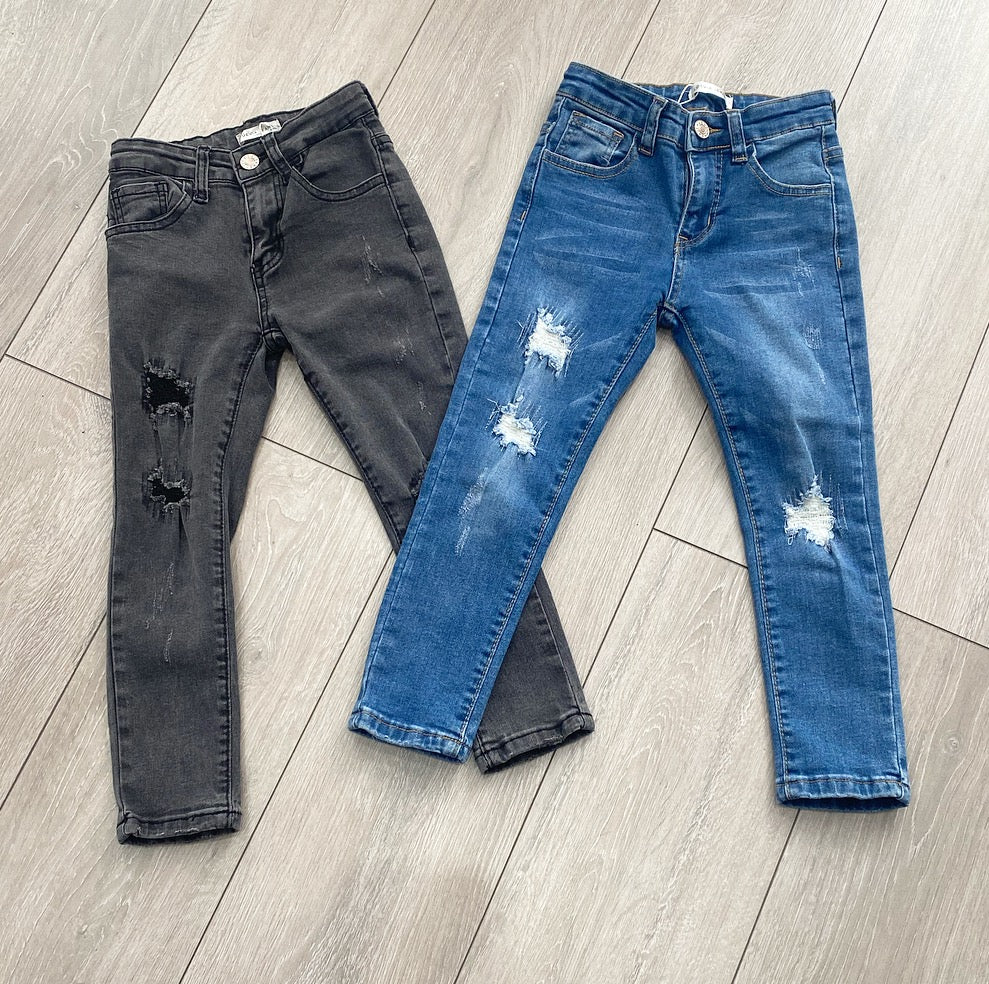Blue Delaney Ripped Jeans – Le Bebe Boutique